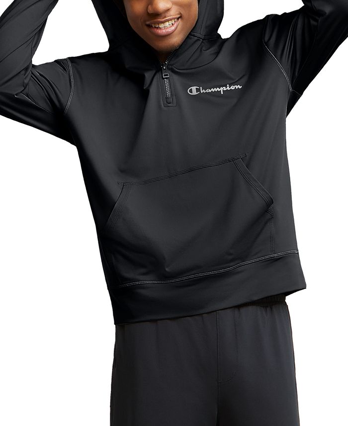 Moletom com capuz Champion All Day Mvp Quarter Zip Masculino Preto Tamanho XX-G