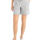 Shorts de malha feminino Karen Scott, cinza, tamanho extragrande