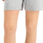 Shorts de malha feminino Karen Scott, cinza, tamanho extragrande