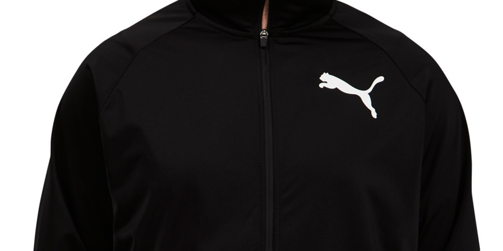 Jaqueta Puma Masculina Contrast Zip Front Track Preta Tamanho XXX-G