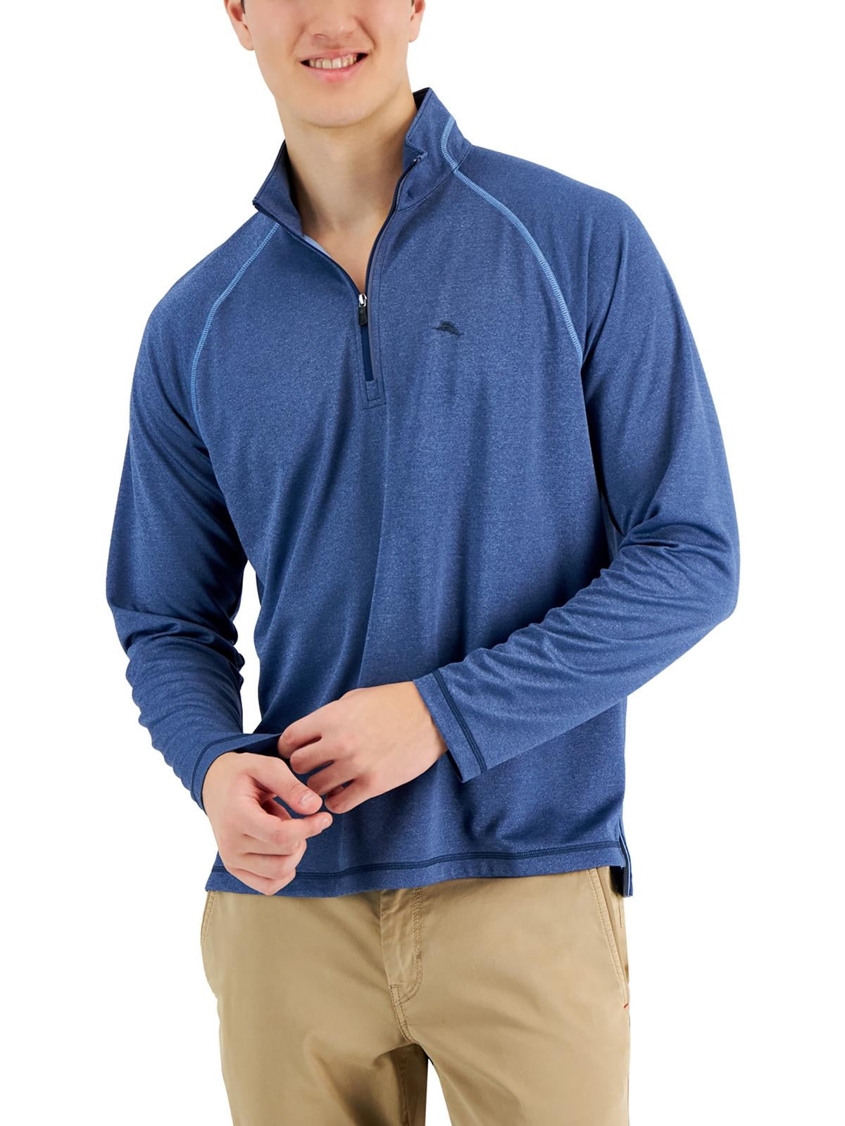 Tommy Bahama Masculino Paradise Isle 1/2 Zip Performance Suéter Azul Tamanho XXX-G