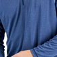 Tommy Bahama Masculino Paradise Isle 1/2 Zip Performance Suéter Azul Tamanho XXX-G