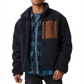 Suéter masculino de lã com zíper e bolso de pelúcia COTTON ON, azul, tamanho grande
