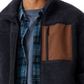 Suéter masculino de lã com zíper e bolso de pelúcia COTTON ON, azul, tamanho grande