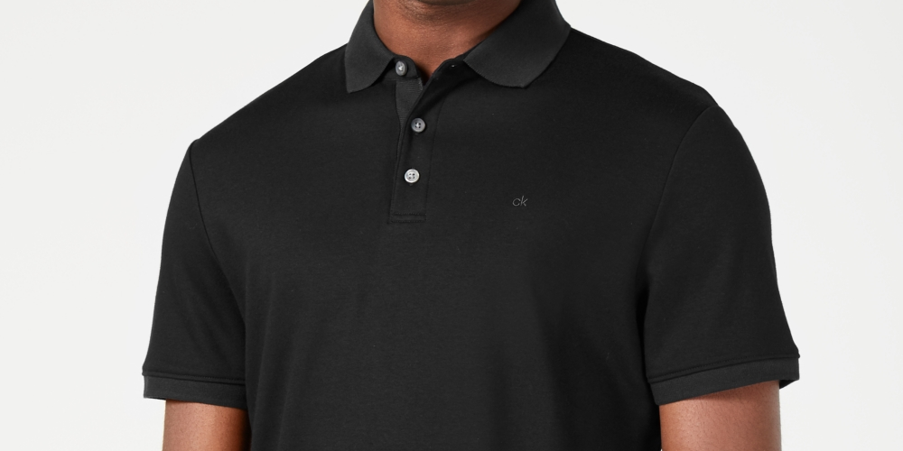 Camisa Polo Calvin Klein Liquid Touch Masculina Preta Tamanho Grande