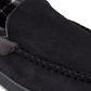 Pantufas venezianas Haggar masculinas em microsuede com forro de lã, pretas, tamanho extragrande