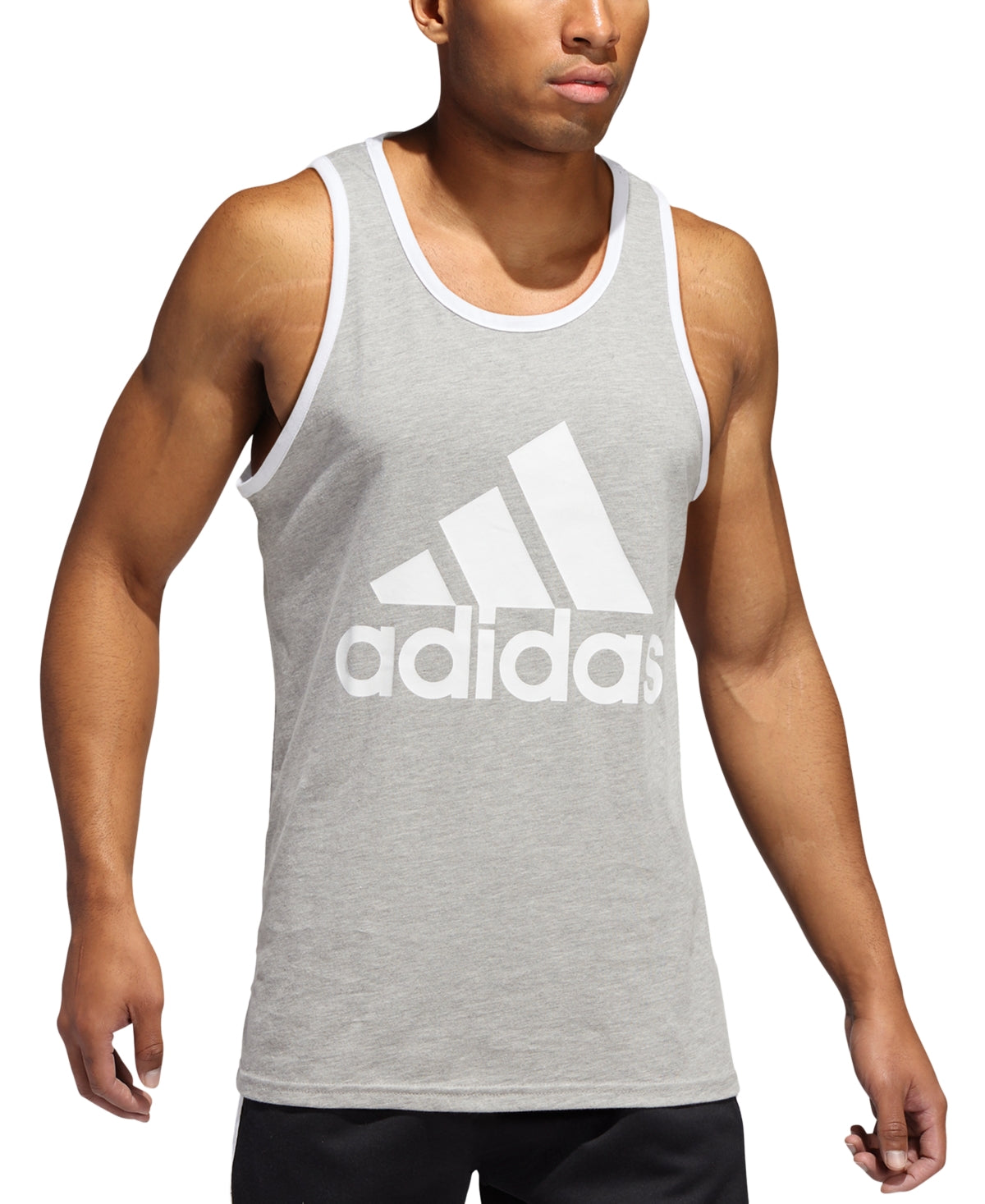 Regata Adidas Masculina Badge Of Sport Logo Graphic Cinza Tamanho X-G