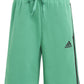 Shorts Adidas Masculino 3 Stripes 10 Fleece Verde Tamanho Grande