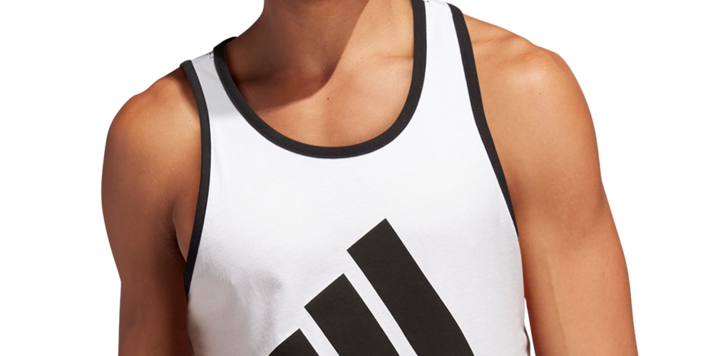 Regata Adidas Masculina Badge Of Sport Logo Graphic Branca Tamanho Médio