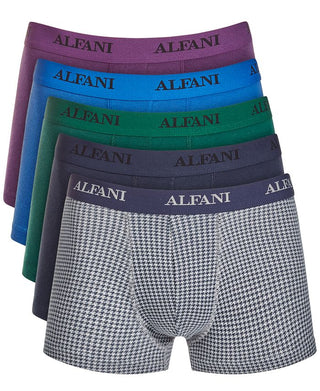 Calções de banho Alfani Men's Moisture Absorvente Azul Tamanho Grande - Pacote com 5
