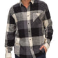 Camisa xadrez masculina com botões e gola Junk Food, preta, tamanho grande