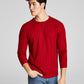 E agora esta camisa térmica masculina de malha com gola redonda vermelha tamanho X-G