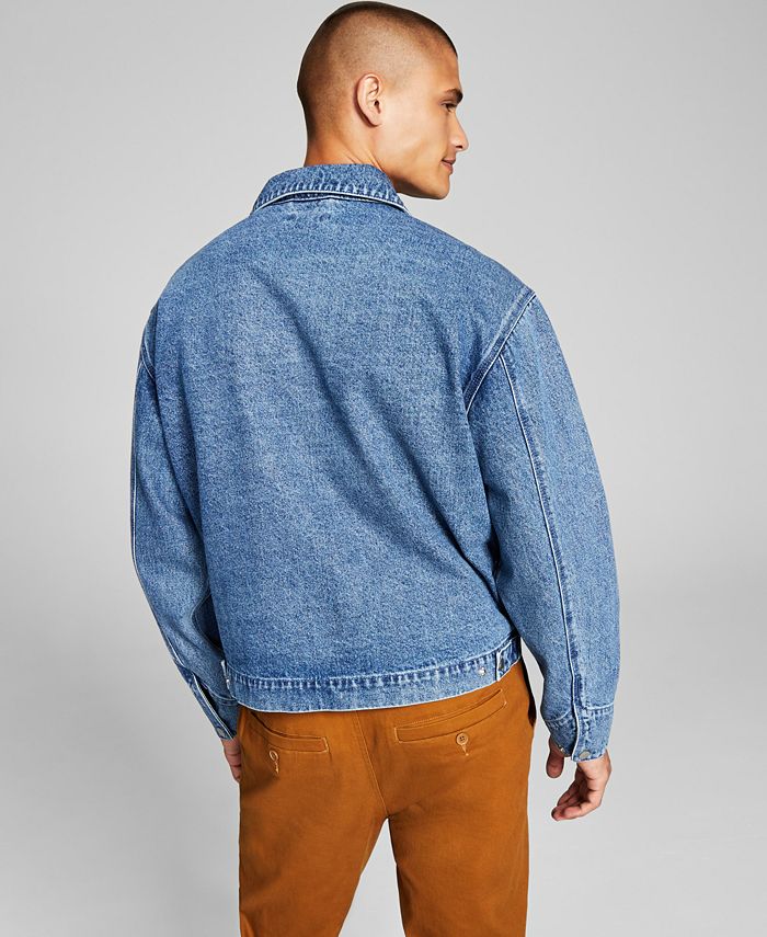 E agora esta jaqueta jeans mecânica masculina regular fit azul tamanho pequeno