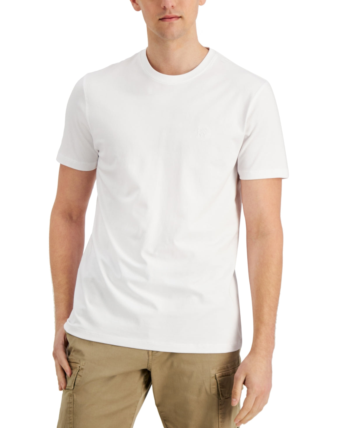 Camiseta masculina DKNY Premium Solid, branca, tamanho XX-G