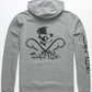 Moletom com capuz masculino Salt Life Skull and Hooks cinza tamanho XXXX-G