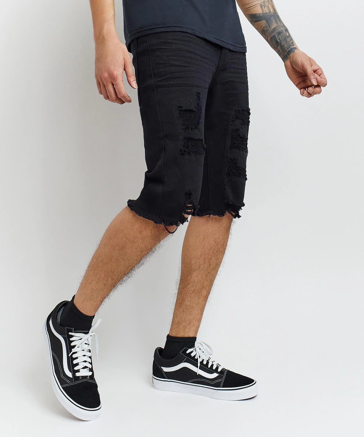 Shorts jeans masculino Reason Owen preto tamanho 34