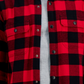 Sun + Stone Camisa de flanela xadrez masculina Carter Buffalo, manga comprida, com botões, vermelha, tamanho pequeno
