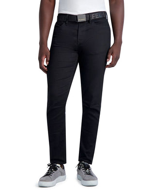 Calça skinny masculina Karl Lagerfeld Paris Slim Fit, cintura média, preta, tamanho 30
