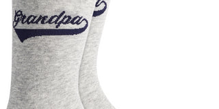 Meias masculinas Club Room Grandpa Crew cinza tamanho 10-13