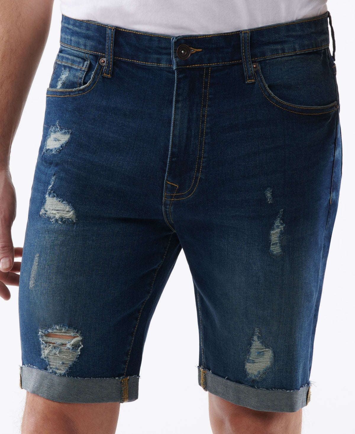Shorts Lazer Comfort Flex 9.5 Masculino Azul Tamanho 34
