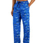 Calça de pijama de algodão estampada Tropical Hut masculina Club Room, tamanho pequeno, azul