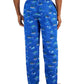 Calça de pijama de algodão estampada Tropical Hut masculina Club Room, tamanho pequeno, azul