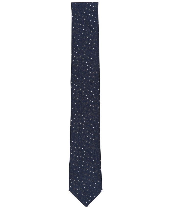 Gravata masculina Bar III Attison Skinny Floral Neat, preta, tamanho regular