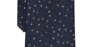 Gravata masculina Bar III Attison Skinny Floral Neat, preta, tamanho regular