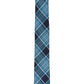 Gravata Leroy Xadrez Skinny Masculina Bar III Azul Tamanho Regular