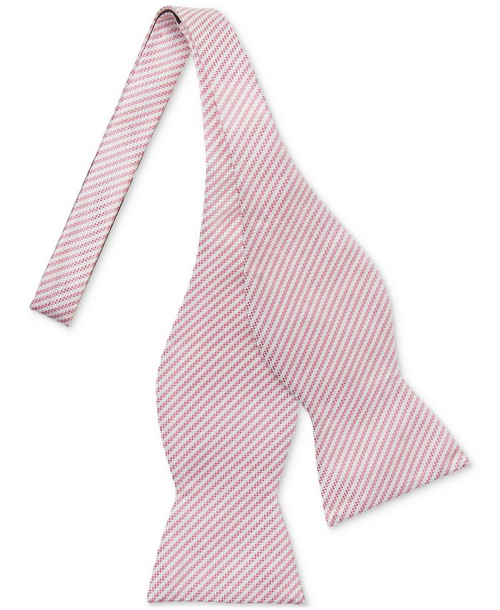 Tommy Hilfiger Oxford Masculino Listrado Fino com Laços Rosa Tamanho Regular