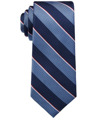 Gravata Tommy Hilfiger Davis Stripe Masculina Azul Tamanho Regular