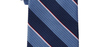Gravata Tommy Hilfiger Davis Stripe Masculina Azul Tamanho Regular