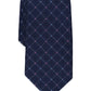Gravata Amboy Grid Masculina Club Room Azul Tamanho Regular