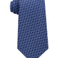 Gravata de seda Michael Kors Pindot Ground Diamond Masculina Azul Tamanho Regular
