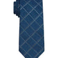 Calvin Klein Windowpane Grid Tie Masculino Azul Tamanho Regular