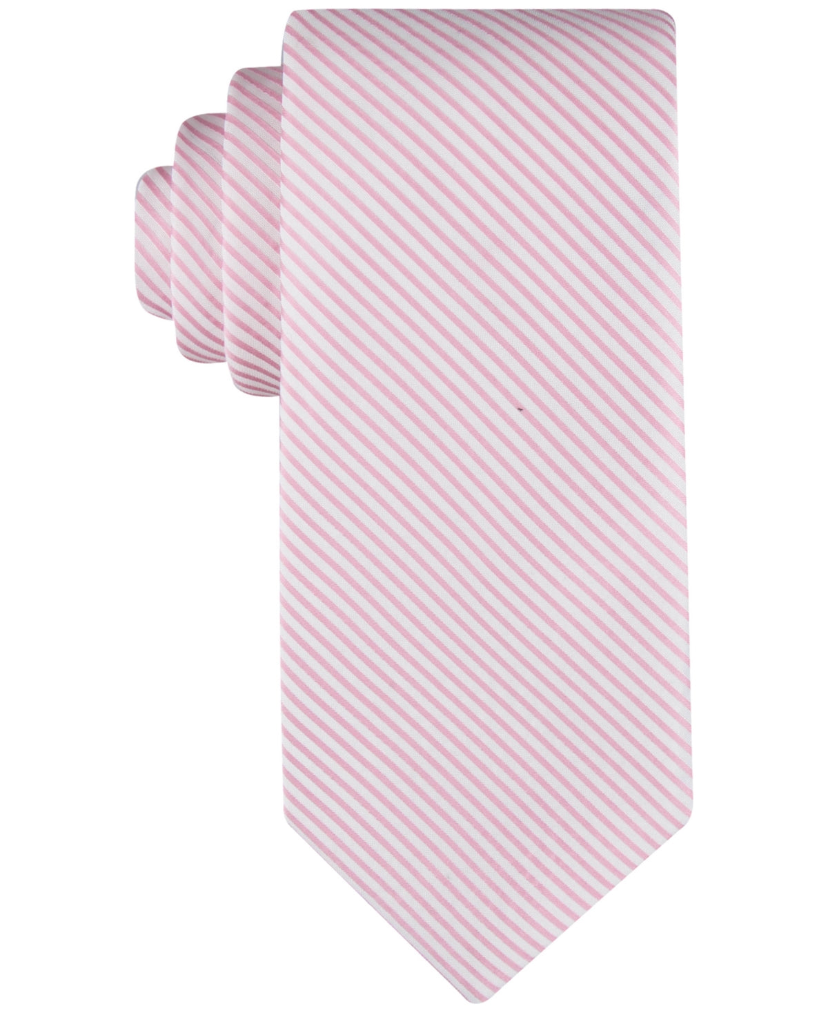 Gravata listrada Tommy Hilfiger masculina Seersucker rosa tamanho regular