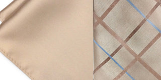 Conjunto de gravata e lenço de bolso Steve Harvey masculino, bege, tamanho regular