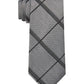 Gravata Slim Grid Masculina Calvin Klein Cinza Tamanho Regular