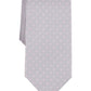Gravata Michael Kors Hempstead Grid Masculina Cinza Tamanho Regular