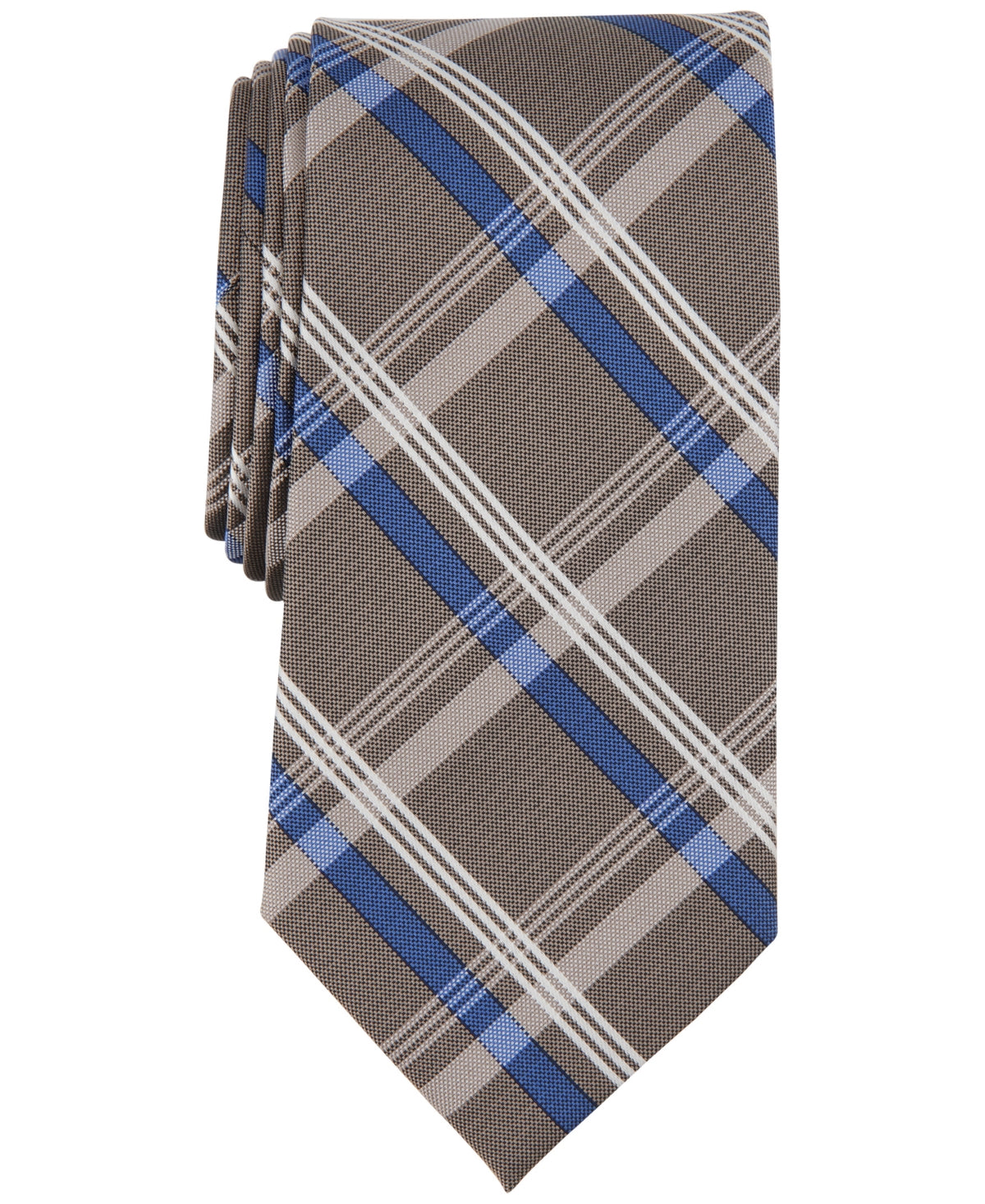 Gravata xadrez Sadies masculina Michael Kors marrom tamanho regular