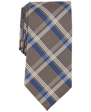 Gravata xadrez Sadies masculina Michael Kors marrom tamanho regular