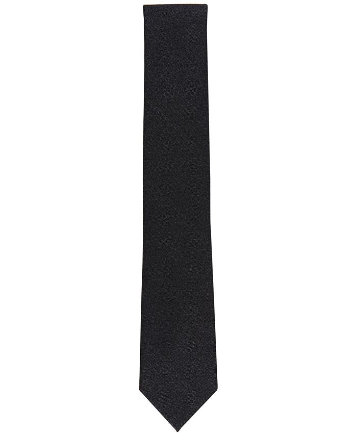 Gravata Alfani Masculina Terry Mini Texture Preta Tamanho Regular