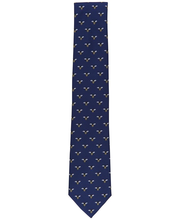 Gravata Club Room Masculina Classic Bee Neat Azul Tamanho Regular