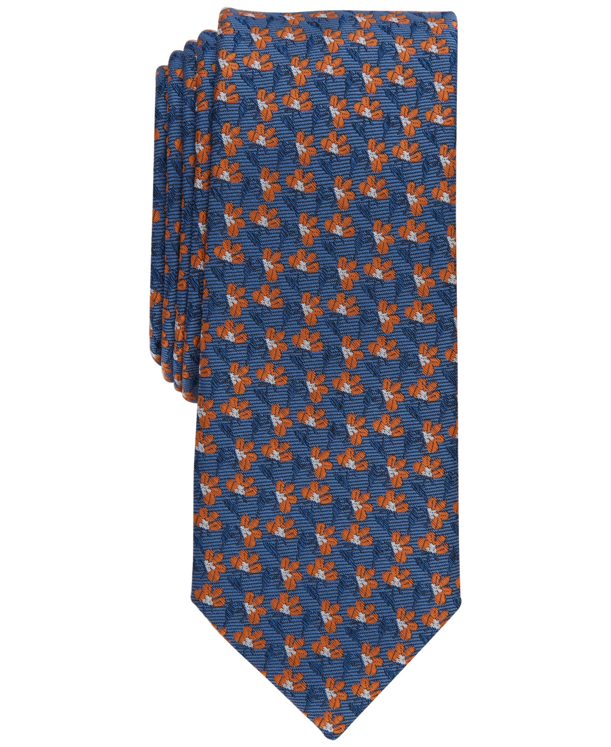 Gravata Skinny Masculina Bar III Monaco Azul Tamanho Regular