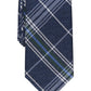 Gravata xadrez Gaudier masculina Club Room, azul, tamanho regular