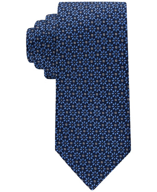 Tommy Hilfiger Masculino Classic Daisy Medallion Neat Tie Azul Tamanho Regular