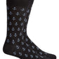 Meias Club Room Anchor Crew Masculinas Pretas Tamanho 10-13
