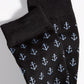 Meias Club Room Anchor Crew Masculinas Pretas Tamanho 10-13