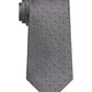 Gravata retangular geométrica com design clássico Michael Kors masculina, cinza, tamanho regular