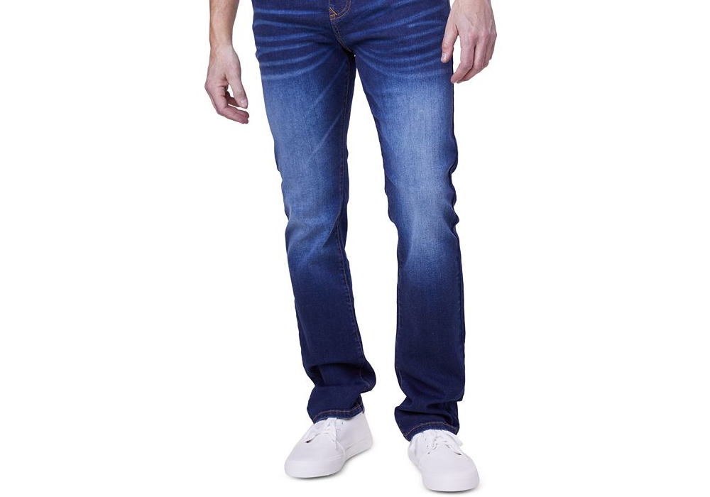 Calça Jeans Lazer Masculina Straight-Fit Azul Tamanho 32x34